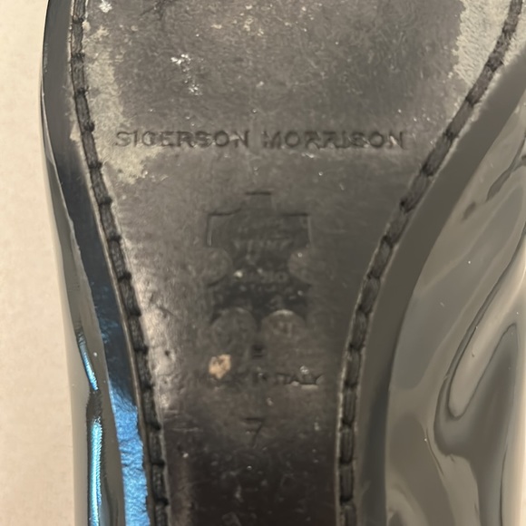 Sigerson Morrison Ballet Flats with Pointed Toe Leather Details Size 7 - Picture 4 of 6